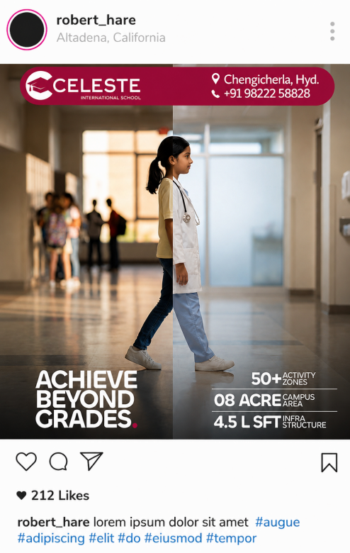 Celeste Beyond campaign ad on phone — residence creative