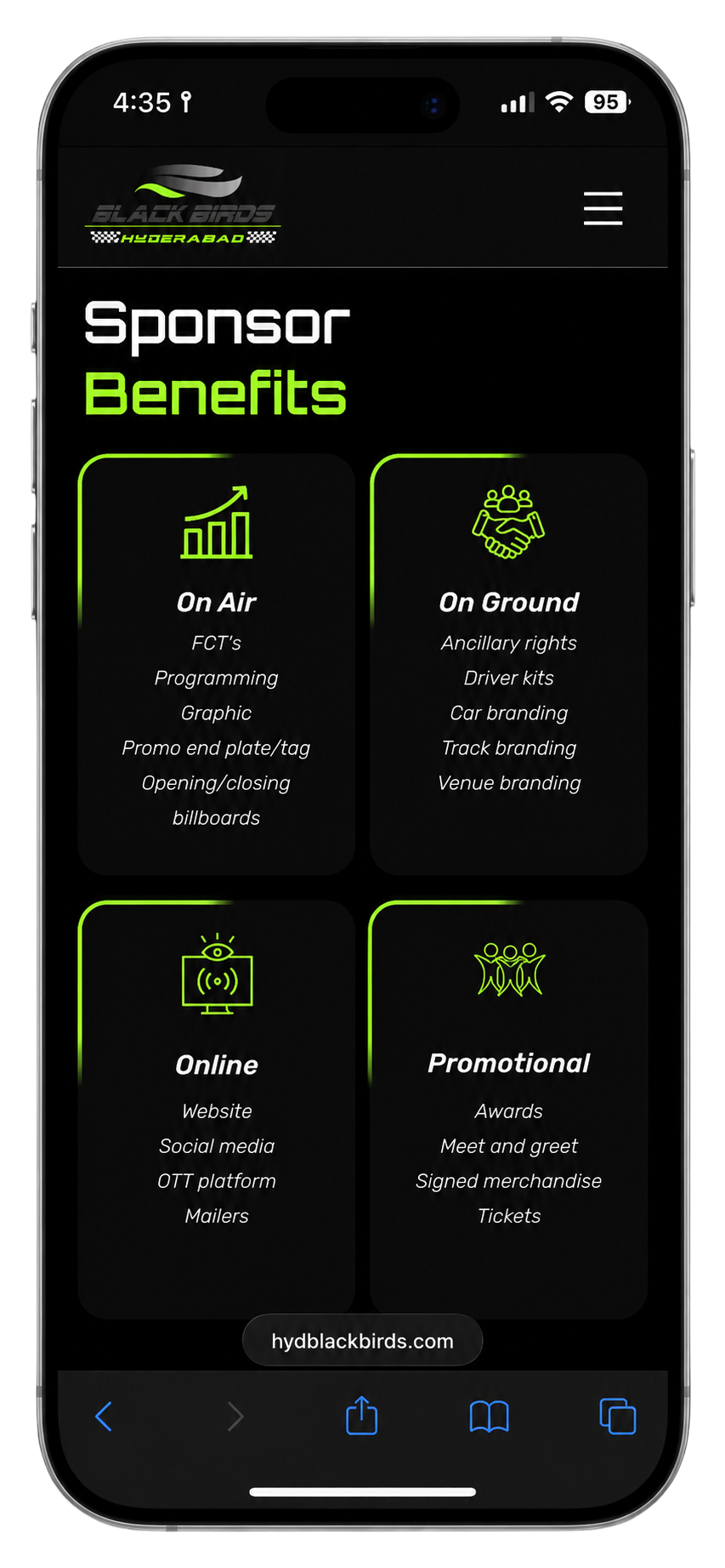 HBB mobile UI — Championship Moments